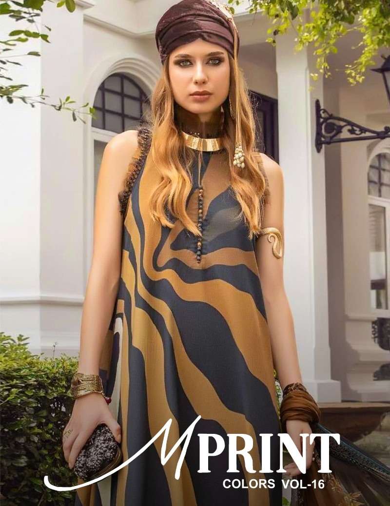 M.PRINTS COLORS VOL-16 BY SHRADDHA DESIGNER COTTON LAWN PAKISTANI DRESSES