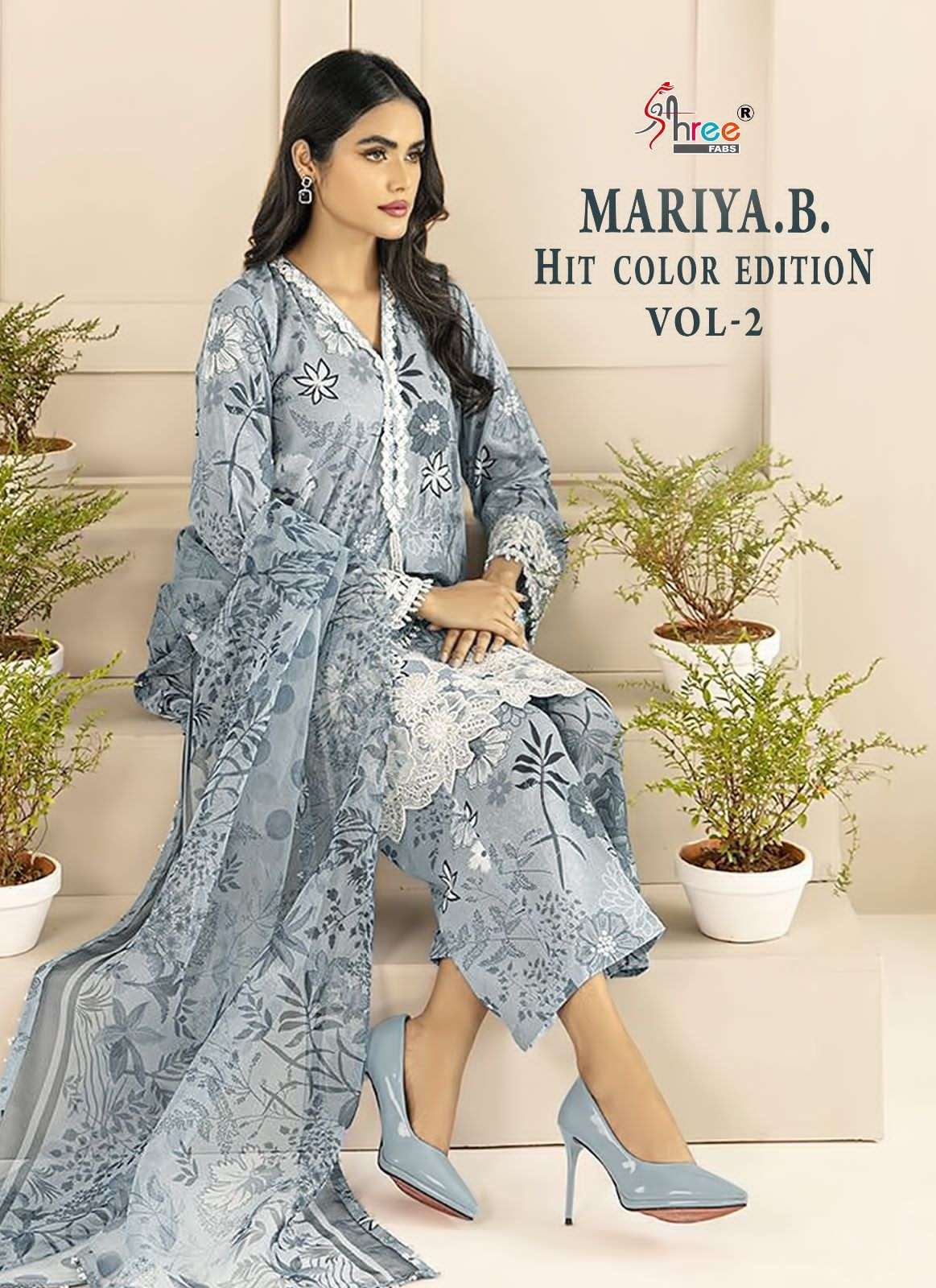MARIYA.B. HIT COLOR EDITION VOL-2 BY SHREE FABS HEAVY COTTON PAKISTANI DRESSES