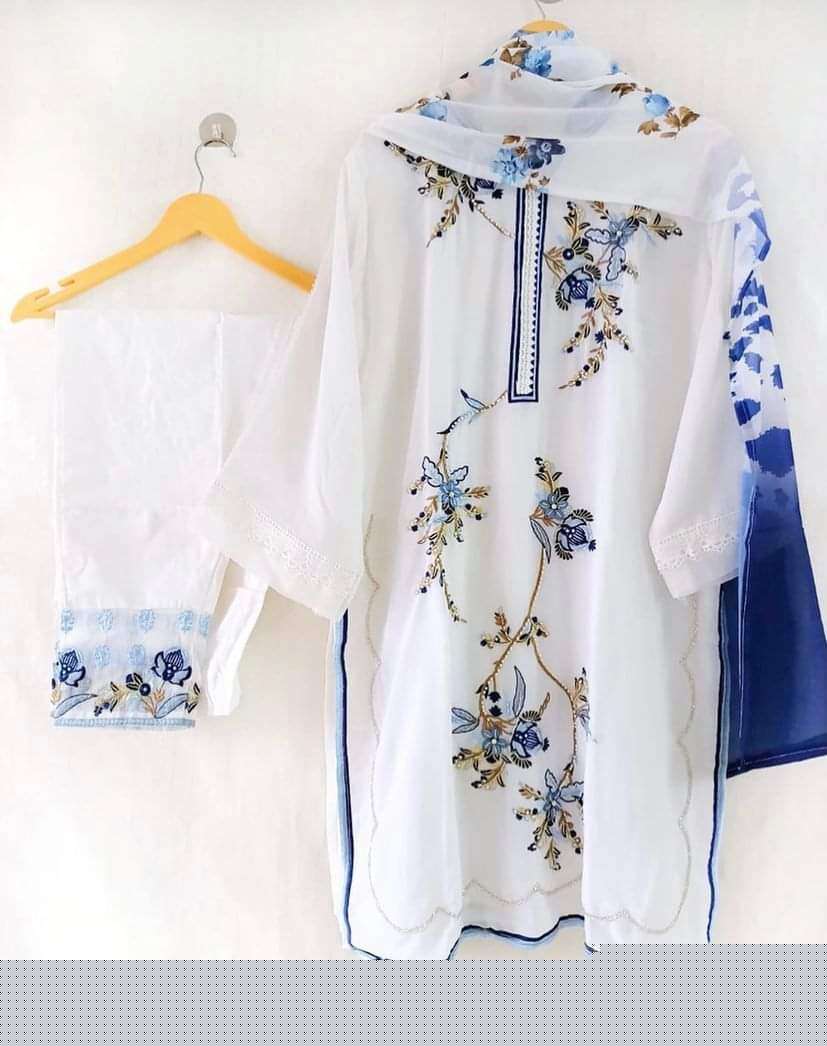 PAKISTANI 1022 NX BY ASLIWHOLESALE EMBROIDERY FAUX GEORGETTE PAKISTANI DRESSES