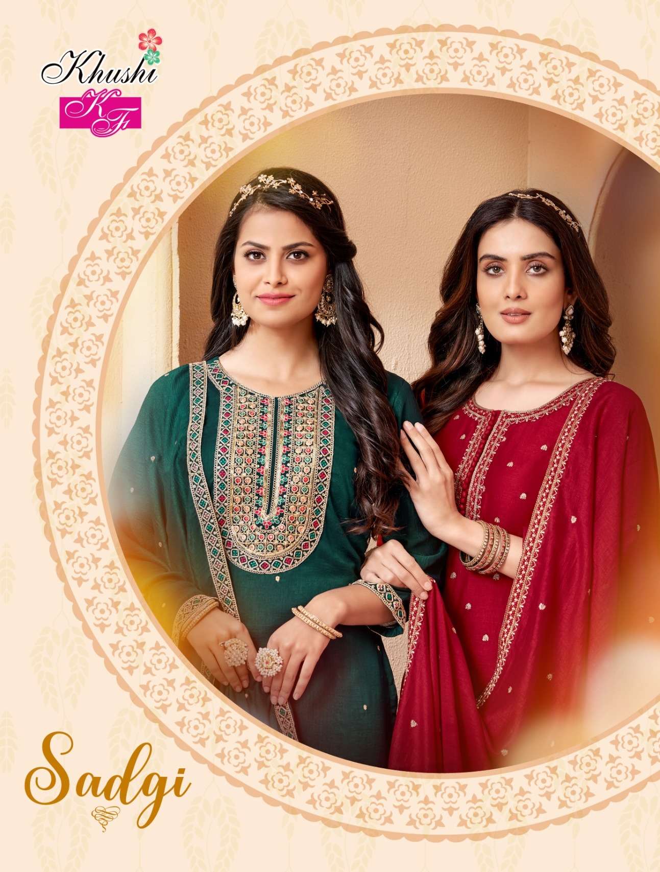 SADGI BY KHUSHI FASHION 1001 TO 1006 DESIGNER VICHITRA SILK DRESSES