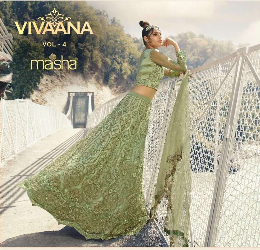 VIVAANA VOL-4 BY MAISHA 1001 1005 FANCY EMBROIDERY LEHENGAS