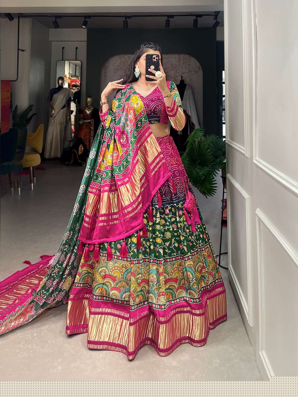 1648 COLOUR BY ASLIWHOLESALE DESIGNER GAJI SILK PRINTED LEHENGA