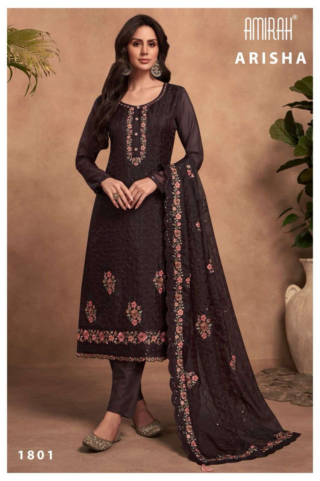 ARISHA BY AMIRAH 1801 TO 1806 SERIES DESIGNER ORGANZA EMBROIDERY DRESSES