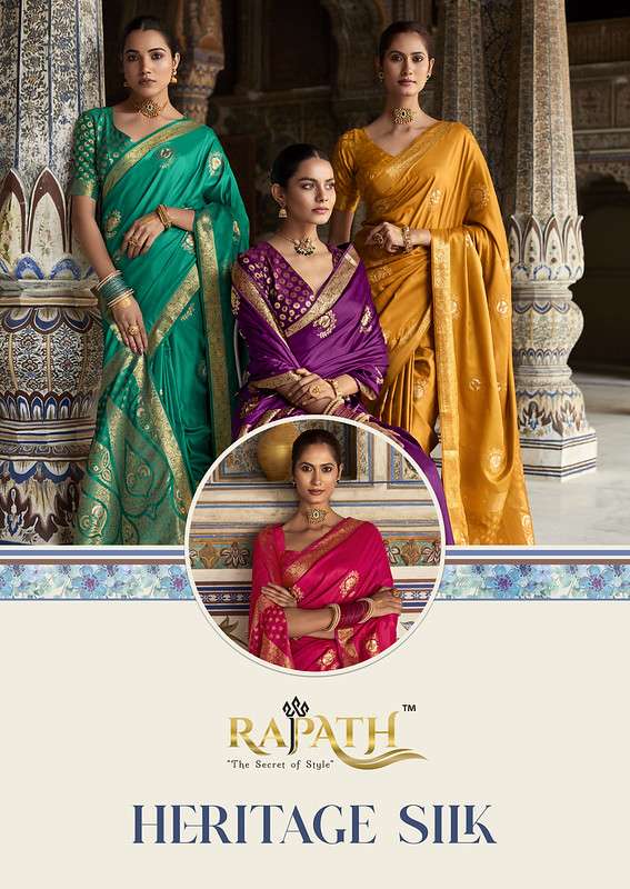 HERITAGE SILK BY RAJPATH 270001 TO 270006 SERIES SOFT SATIN SILK SAREES