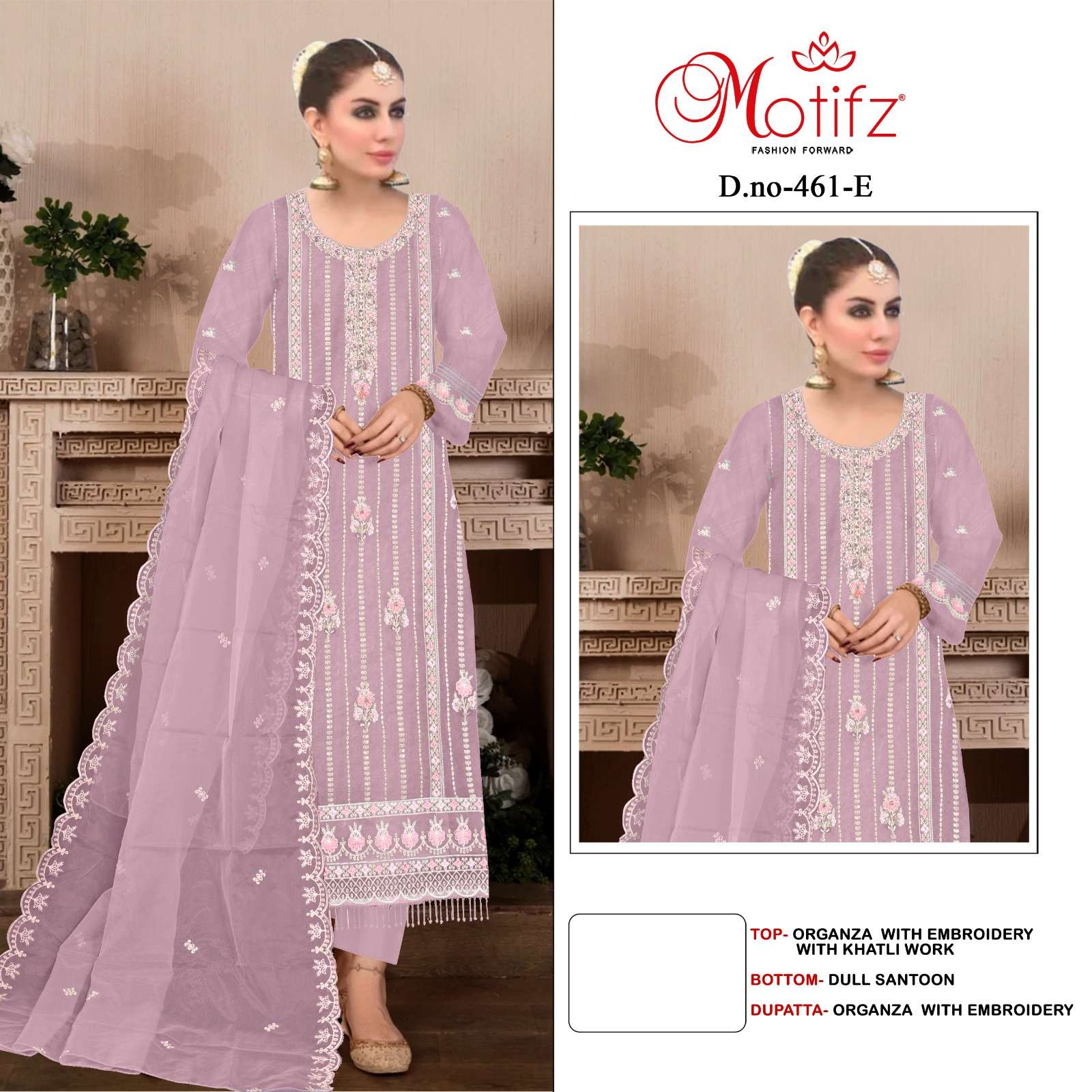 MOTIFZ 461 COLOURS BY MOTIFZ DESIGNER ORGANZA EMBROIDERY PAKISTANI DRESSES