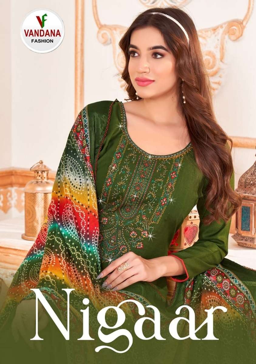 NIGAAR VOL-2 BY VANDANA FASHION 2001 TO 2008 SERIES COTTON PRINTED DRESSES