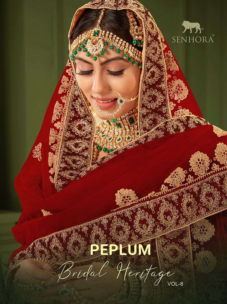 PEPLUM BRIDAL HERITAGE VOL-8 BY SENHORA HEAVY DESIGNER 9000 VELVET DRESSES