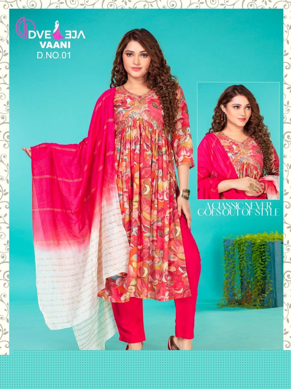 VAANI BY DVEEJA 01 TO 15 SERIES FANCY MODAL CHANDERI PRINTS DRESSES