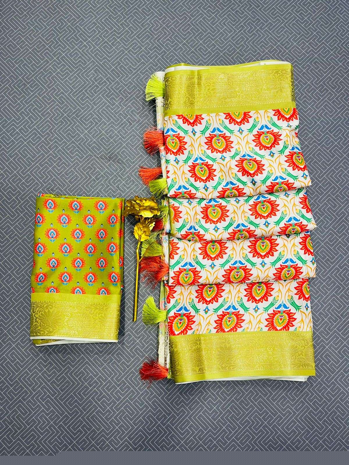 VINTAGE SILK BY ASLIWHOLESALE DESIGNER SOFT SILK ZARI PRINTED SAREES