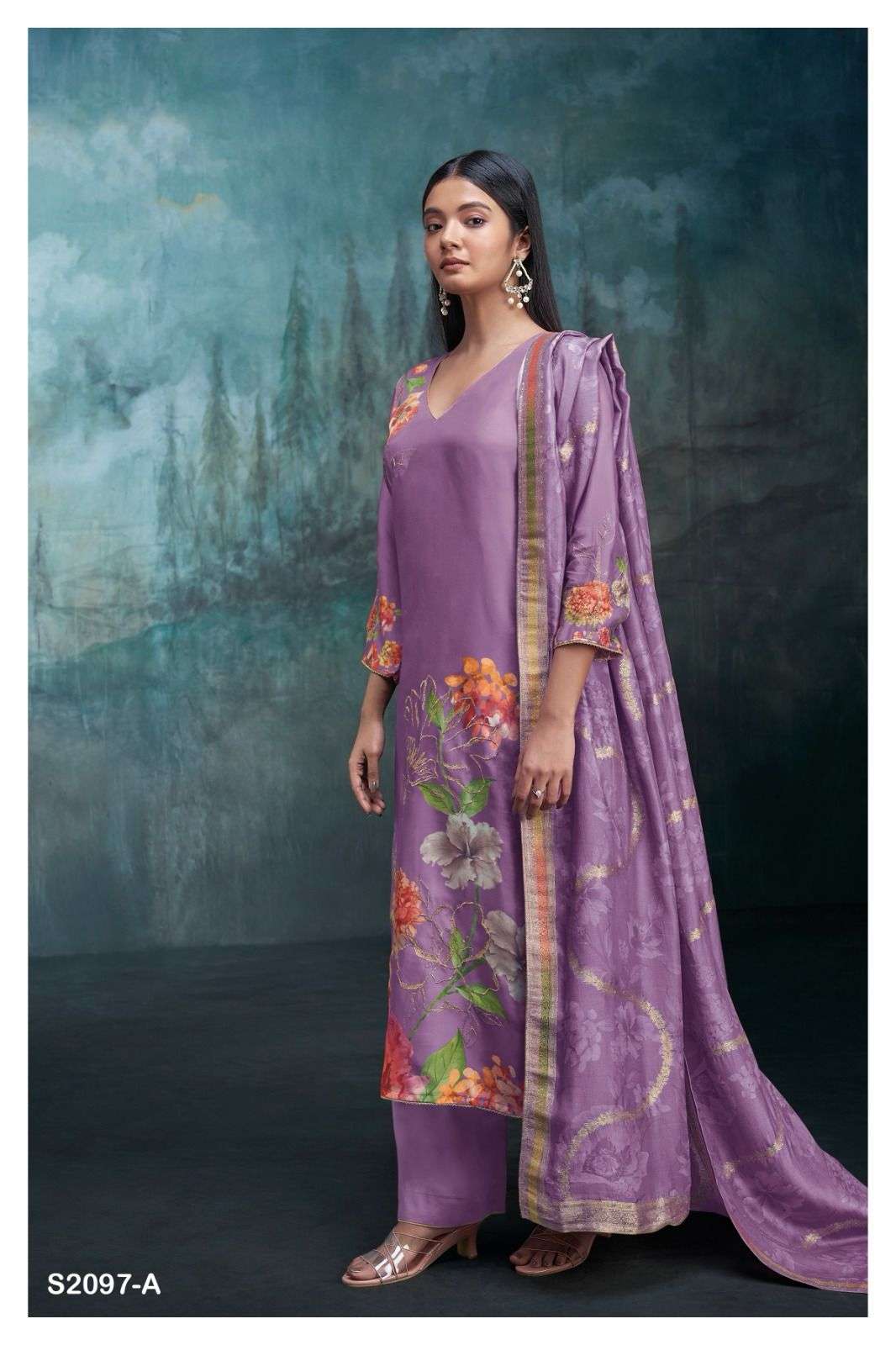 ZOYE 2097 BY GANGA FASHIONS HEAVY PREMIUM SILK PRINTED WORK DRESSES