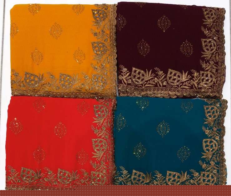 0331 COLOUR BY ASLIWHOLESALE DESIGNER PURE FANCY EMBROIDERY SAREES