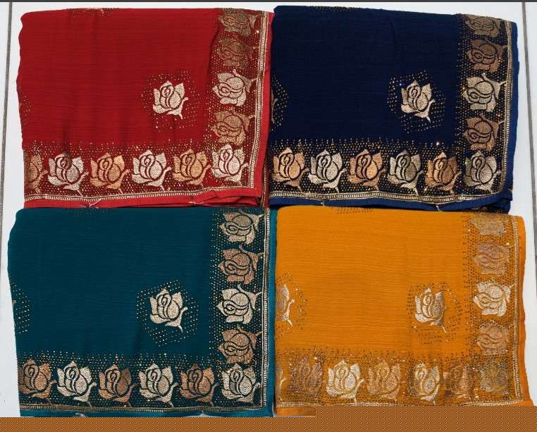 3921 COLOUR BY ASLIWHOLESALE DESIGNER PURE FANCY EMBROIDERY SAREES