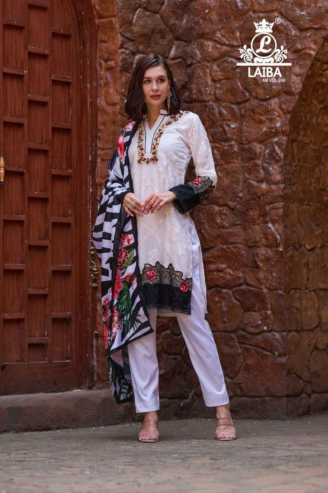 AM VOL-249 BY LAIBA DESIGNER HEAVY PURE VISCOSE PRINTED STITCHED DRESSES