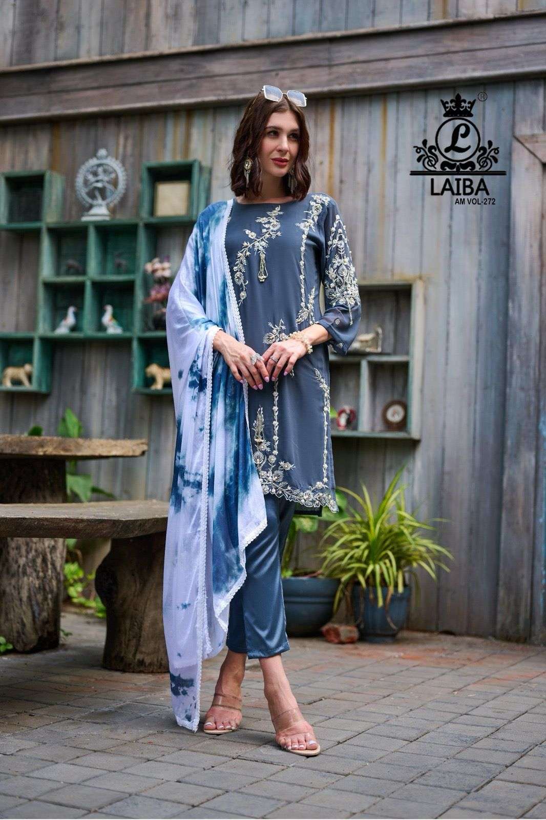 AM VOL-272 NX BY LAIBA DESIGNER HEAVY PURE GEORGETTE STITCHED DRESSES