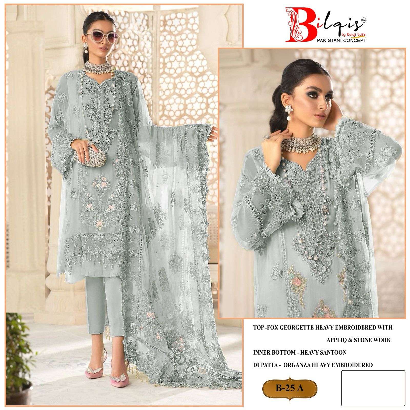 BILQIS 25 COLOURS BY ASLIWHOLESALE DESIGNER FAUX GEORGETTE PAKISTANI DRESSES