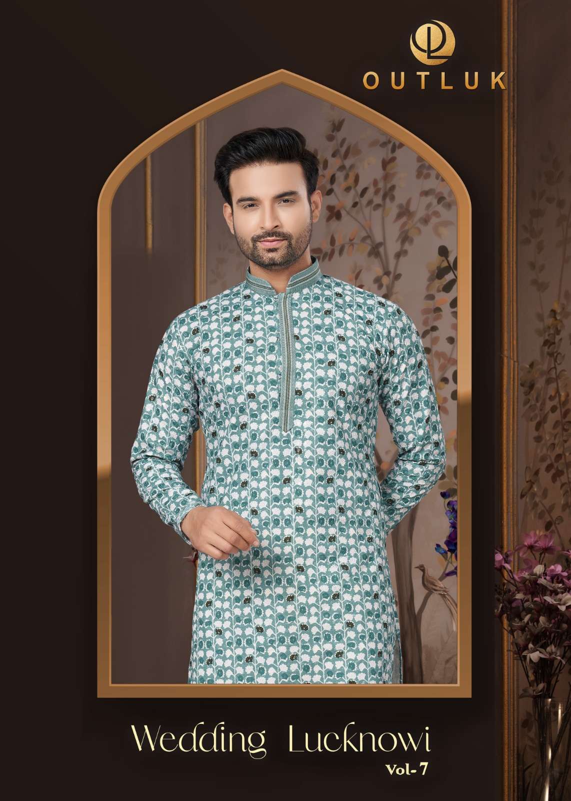 WEDDING COLLECTION VOL-7 BY OUTLUK 7001 TO 7007 SERIES MENS KURTAS WITH PAJAMA