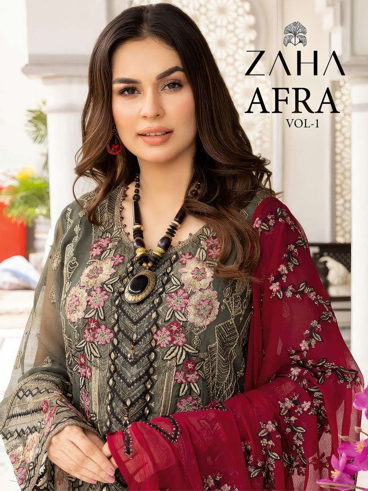 AFRA VOL-01 BY ZAHA 10284 TO 10286 DESIGNER FAUX GEORGETTE PAKISTANI DRESSES