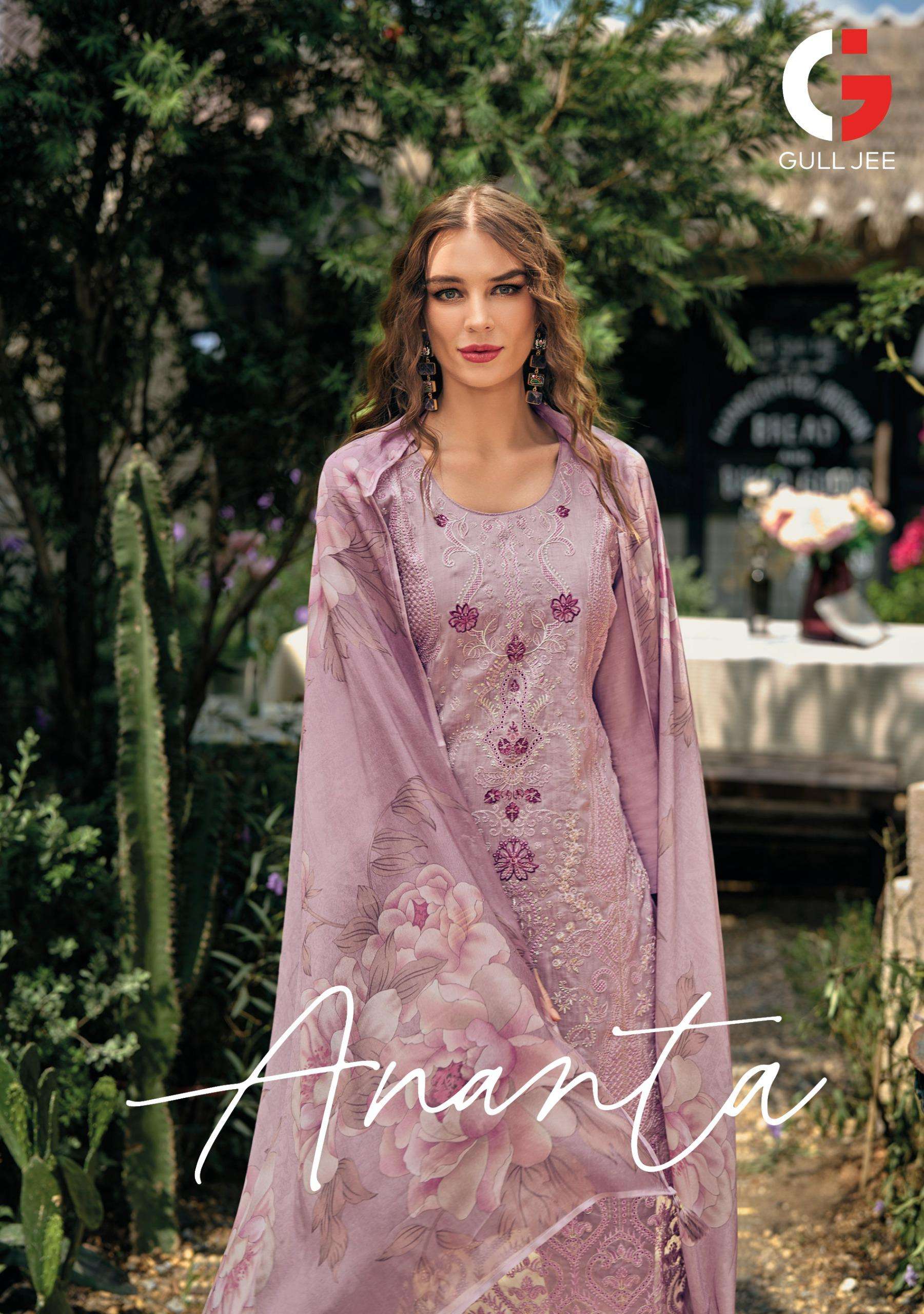 ANANTA BY GULL JEE 1001 TO 1006 SERIES SEAMER SILK EMBROIDERY DRESSES