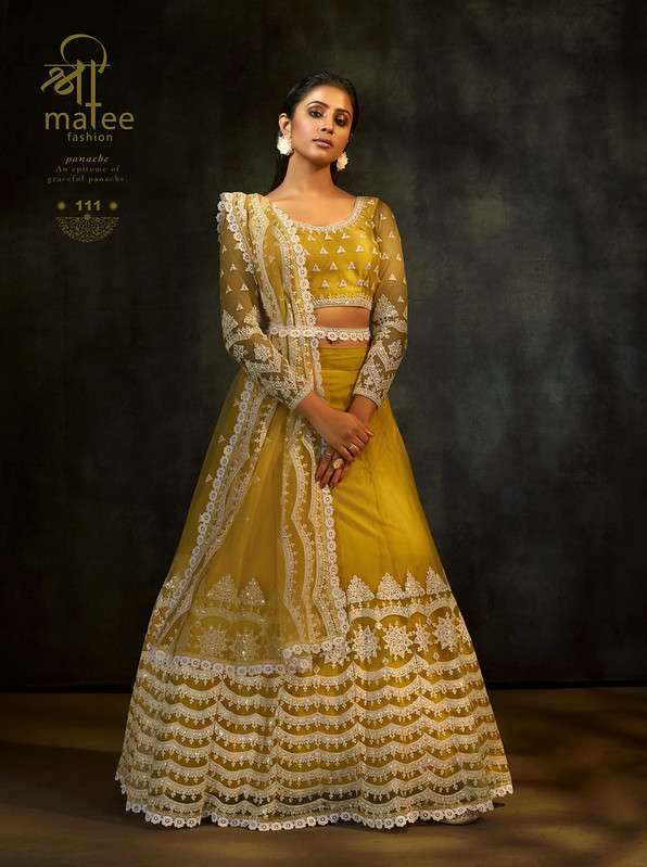 BREEZE 111 NX BY SHREEMATEE FASHION DESIGNER BUTTERFLY NET LEHENGAS