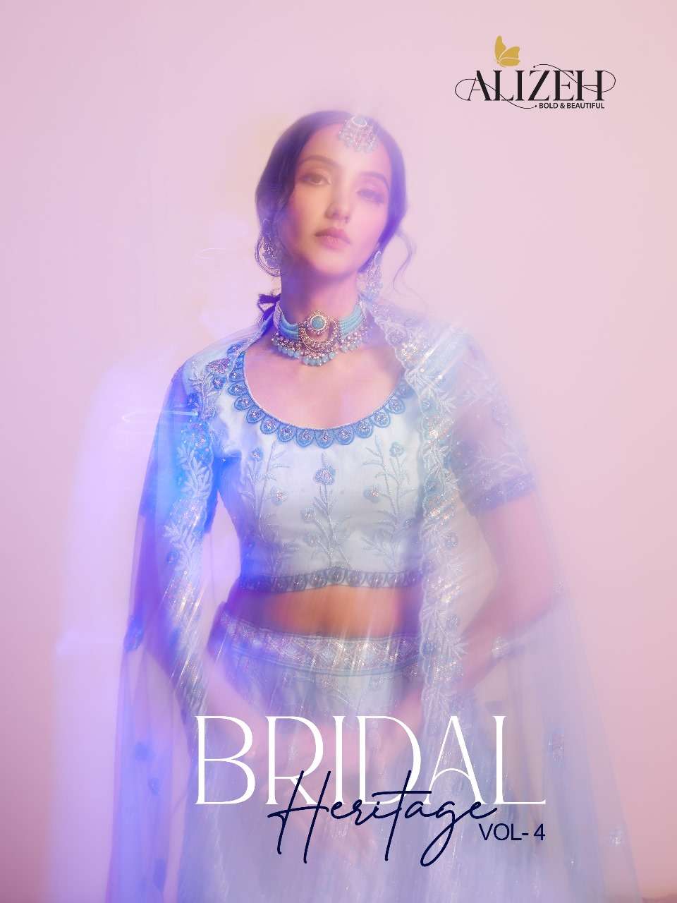 BRIDAL HERITAGE VOL-4 BY ALIZEH HEAVY DESIGNER BUTTERFLY NET LEHENGAS