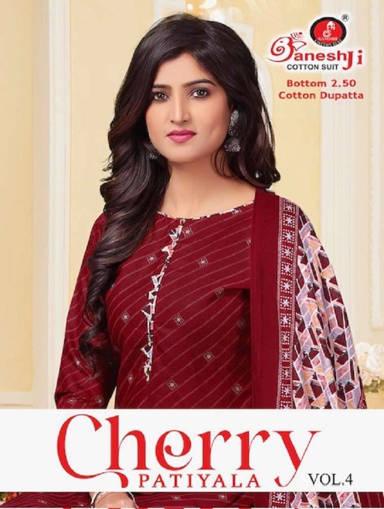 CHERRY VOL-4 BY GANPATI COTTON SUIT 1001 TO 1010 SERIES COTON PRINTED DRESSES