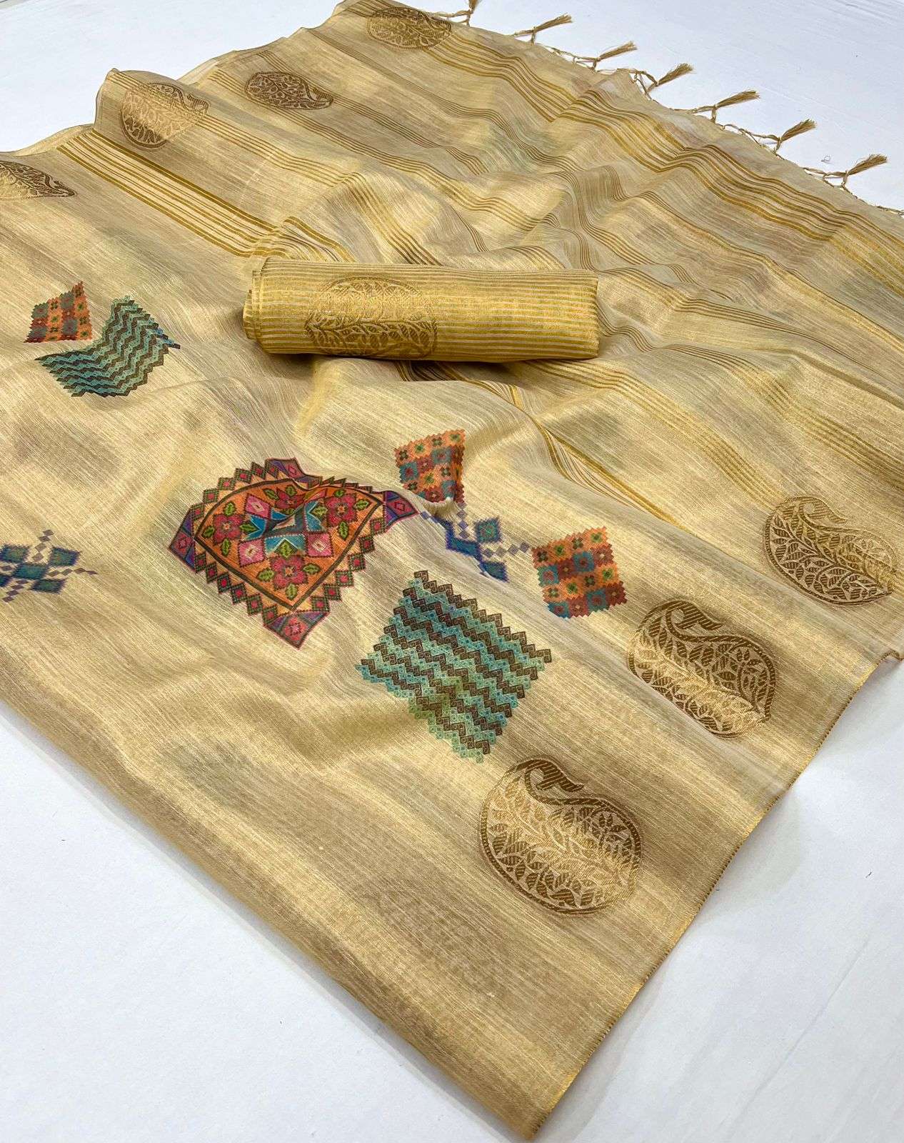 GRF VOL-05 BY ASLIWHOLESALE DESIGNER SOFT HANDLOOM ZARI PRINTED SAREES