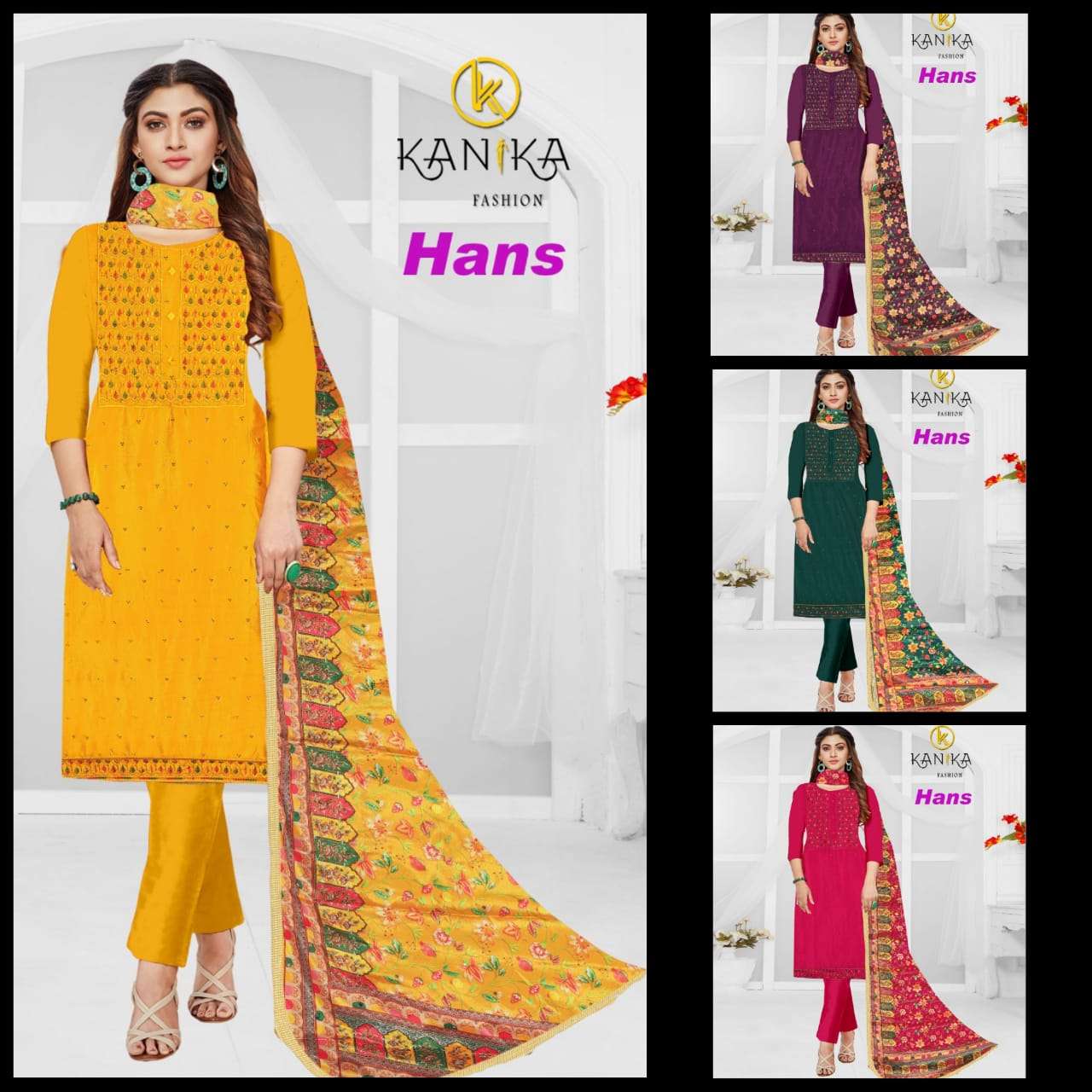 HANS BY ASLIWHOLESALE DESIGNER FACNY CRAPE SILK PRINT DRESSES