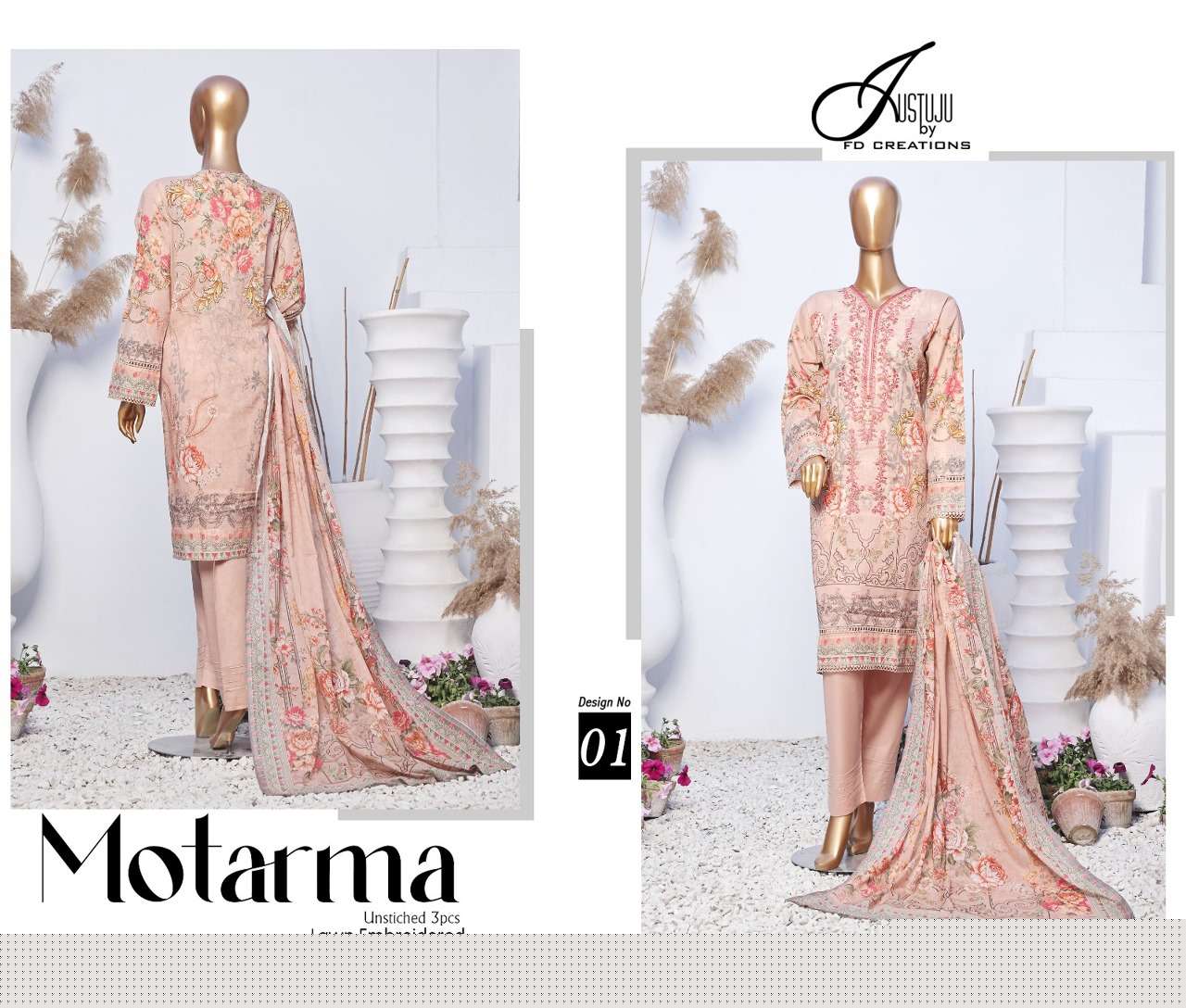 JUSTUJU MOTARMA BY ASLIWHOLESALE DESIGNER LAWN COTTON PRINTED DRESSES