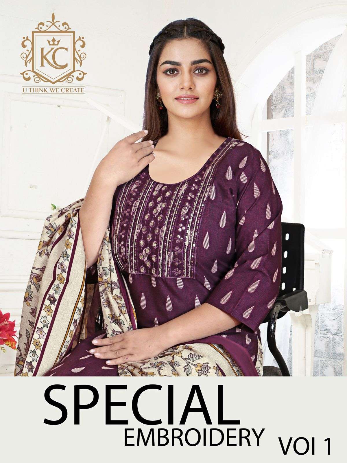 KC SPECLAL BY ASLIWHOLESALE 101 TO 112 SERIES DESIGNER FACNY COTTON PRINT DRESSES