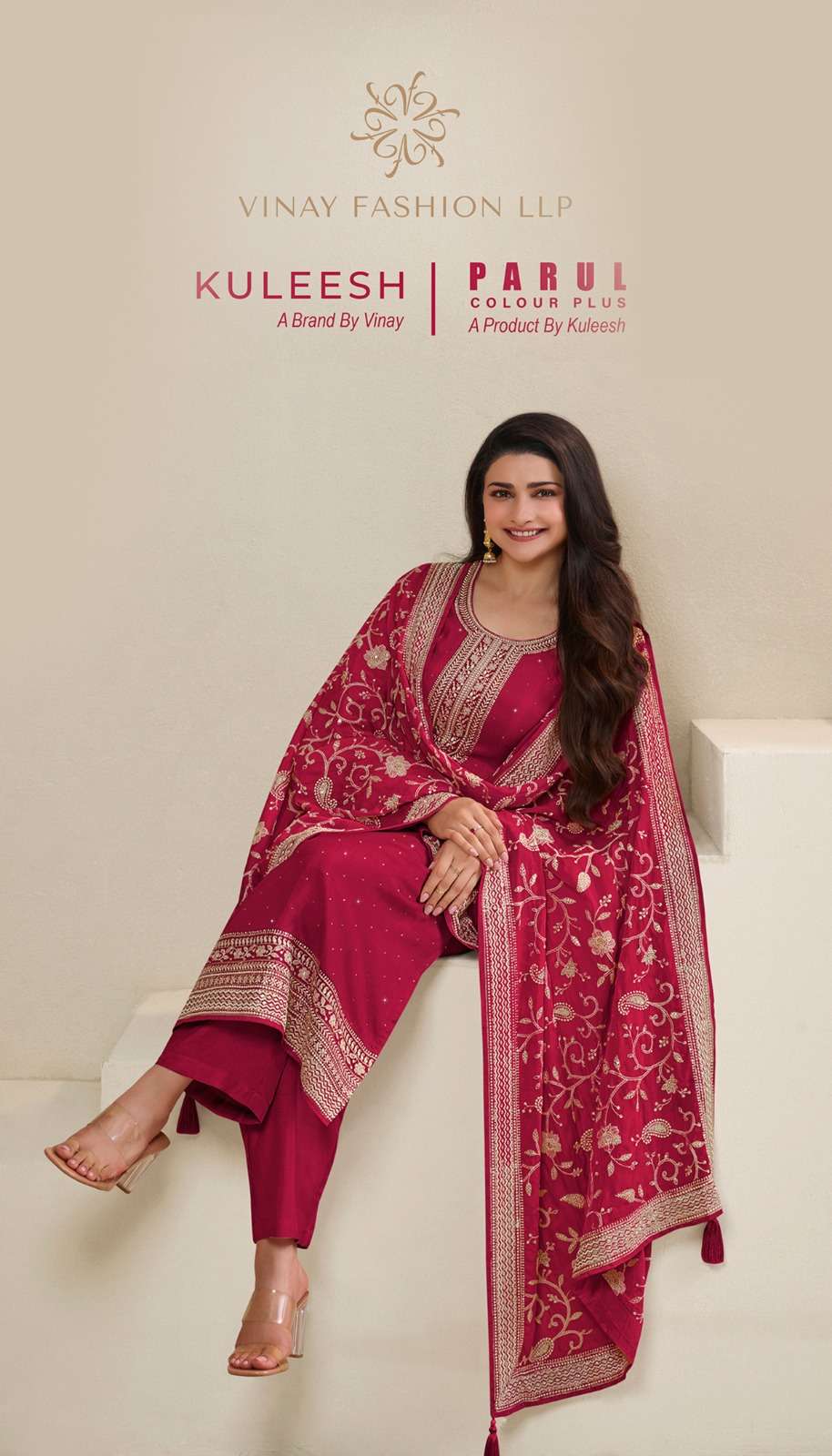 KULEESH PARUL COLOR BY VINAY FASHION 67111 TO 67116 SERIES DOLA SILK DRESSES