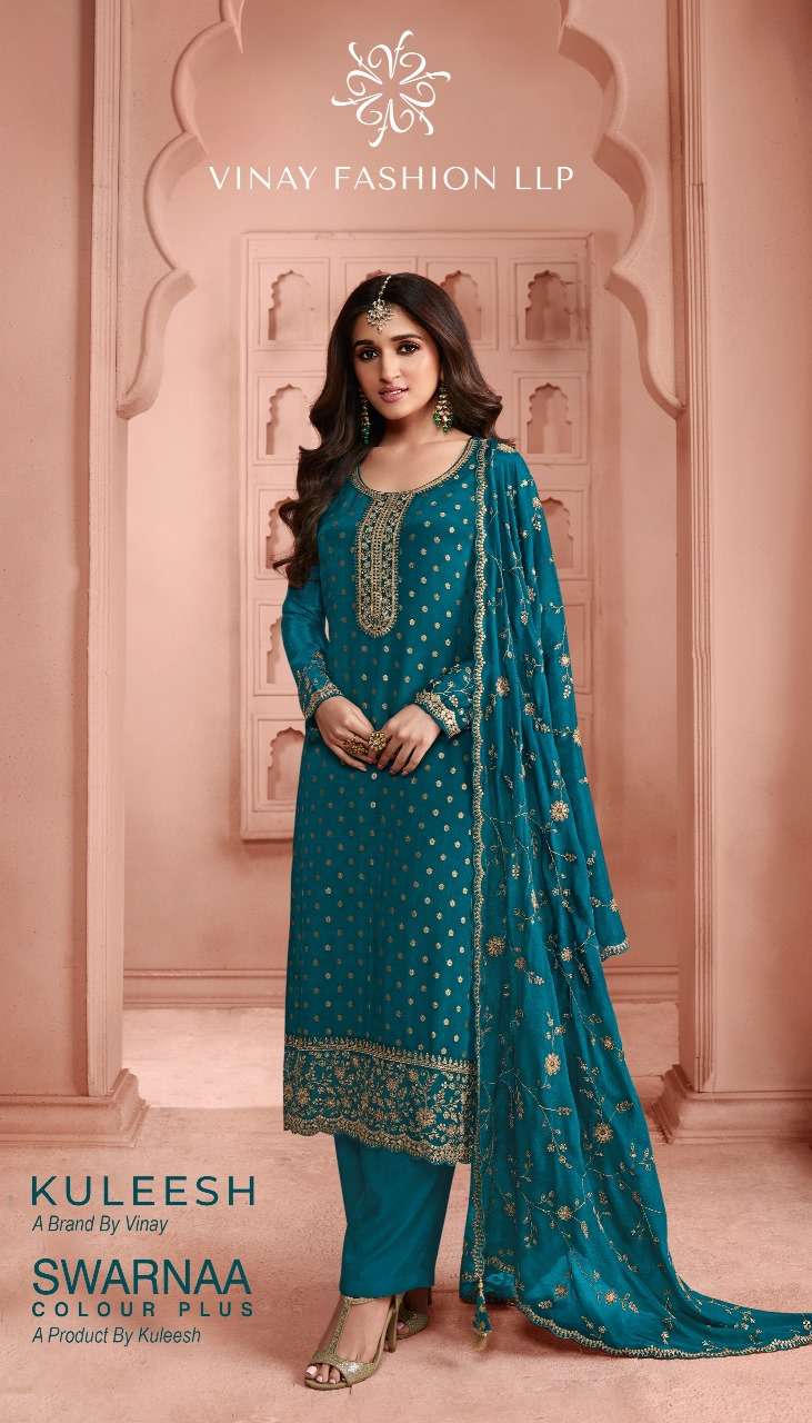 KULEESH SWARNAA PLUS BY VINAY FASHION 67561 TO 67566 SERIES DOLA SILK DRESSES