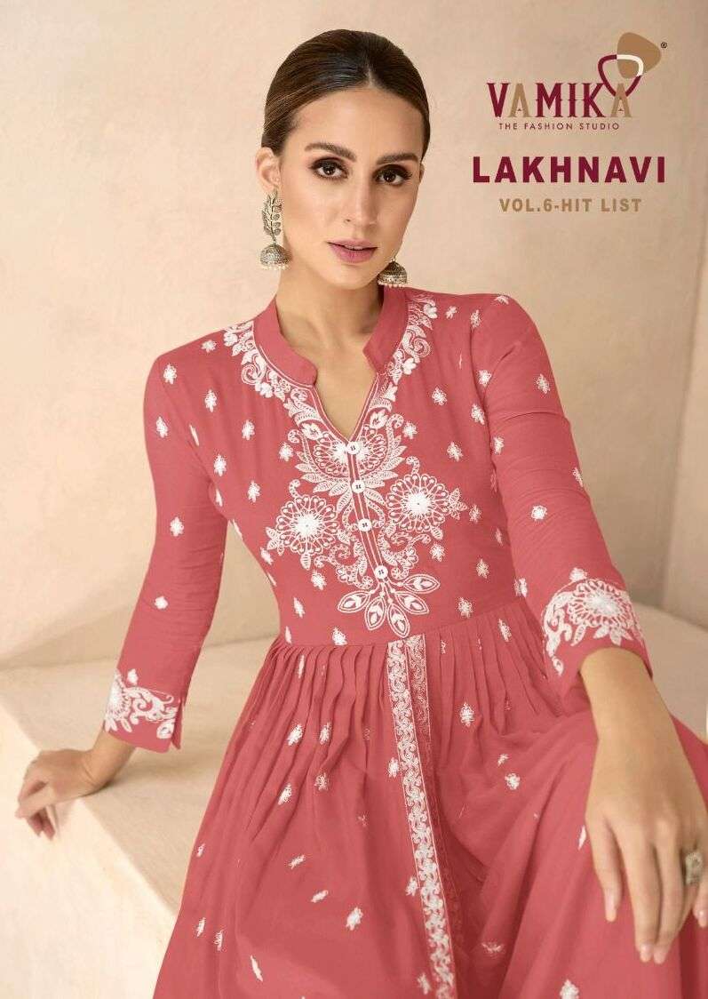 LAKHNAVI VOL-6 HIT LIST BY VAMIKA 1031-K TO 1031-O SERIES HEAVY RAYON DRESSES