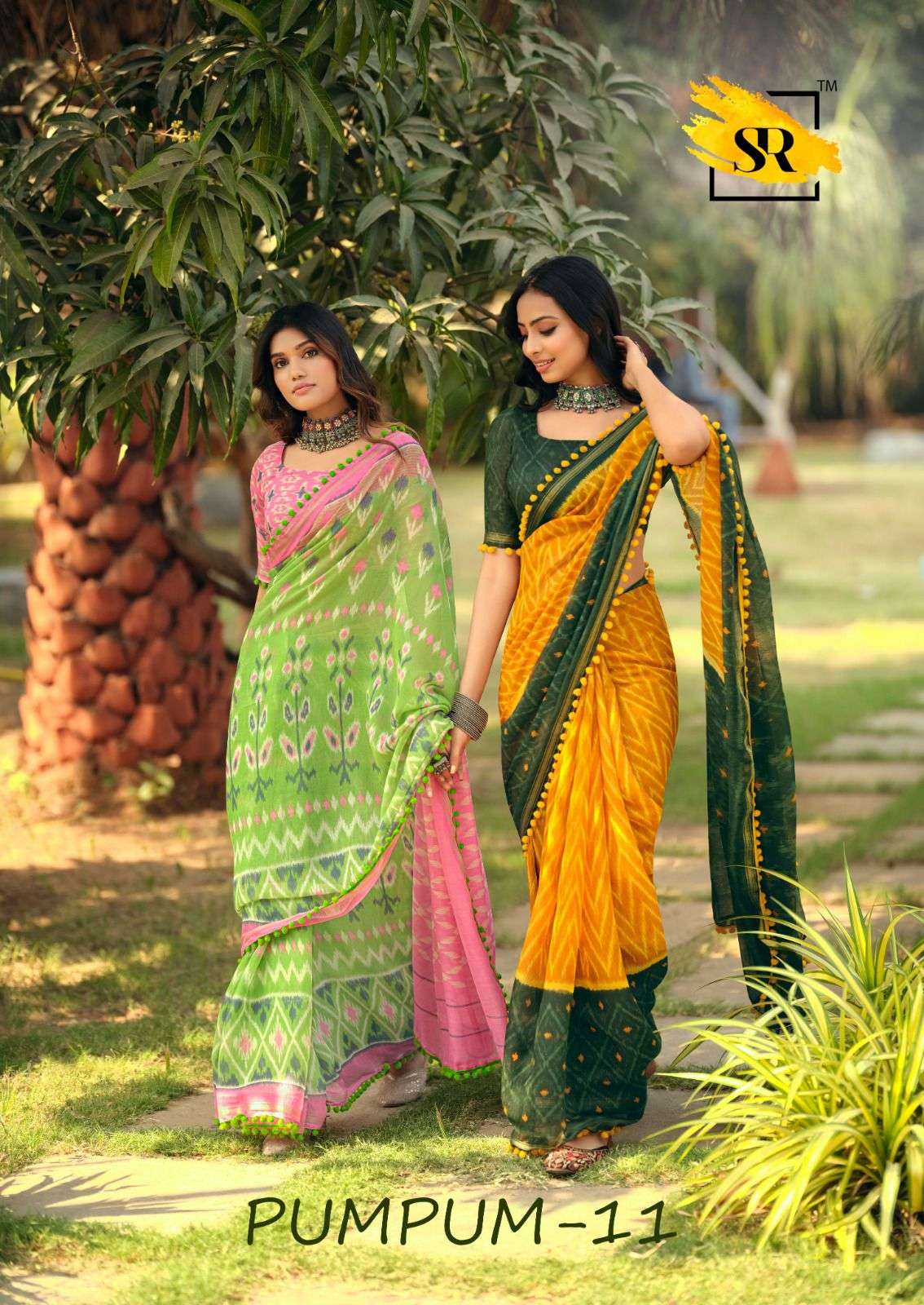 PUM PUM VOL-11 BY SR DESIGNER SOFT MUL MUL COTTON WITH PUM PUM SAREES