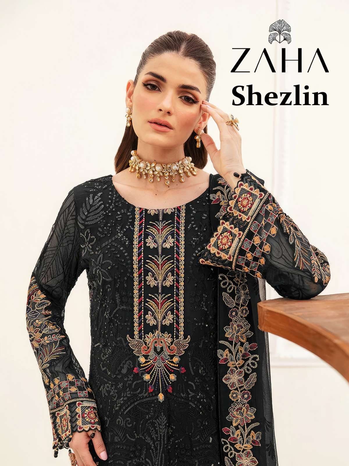 SHEZLIN VOL-01 BY ZAHA DESIGNER FAUX GEORGETTE WORK PAKISTANI DRESSES