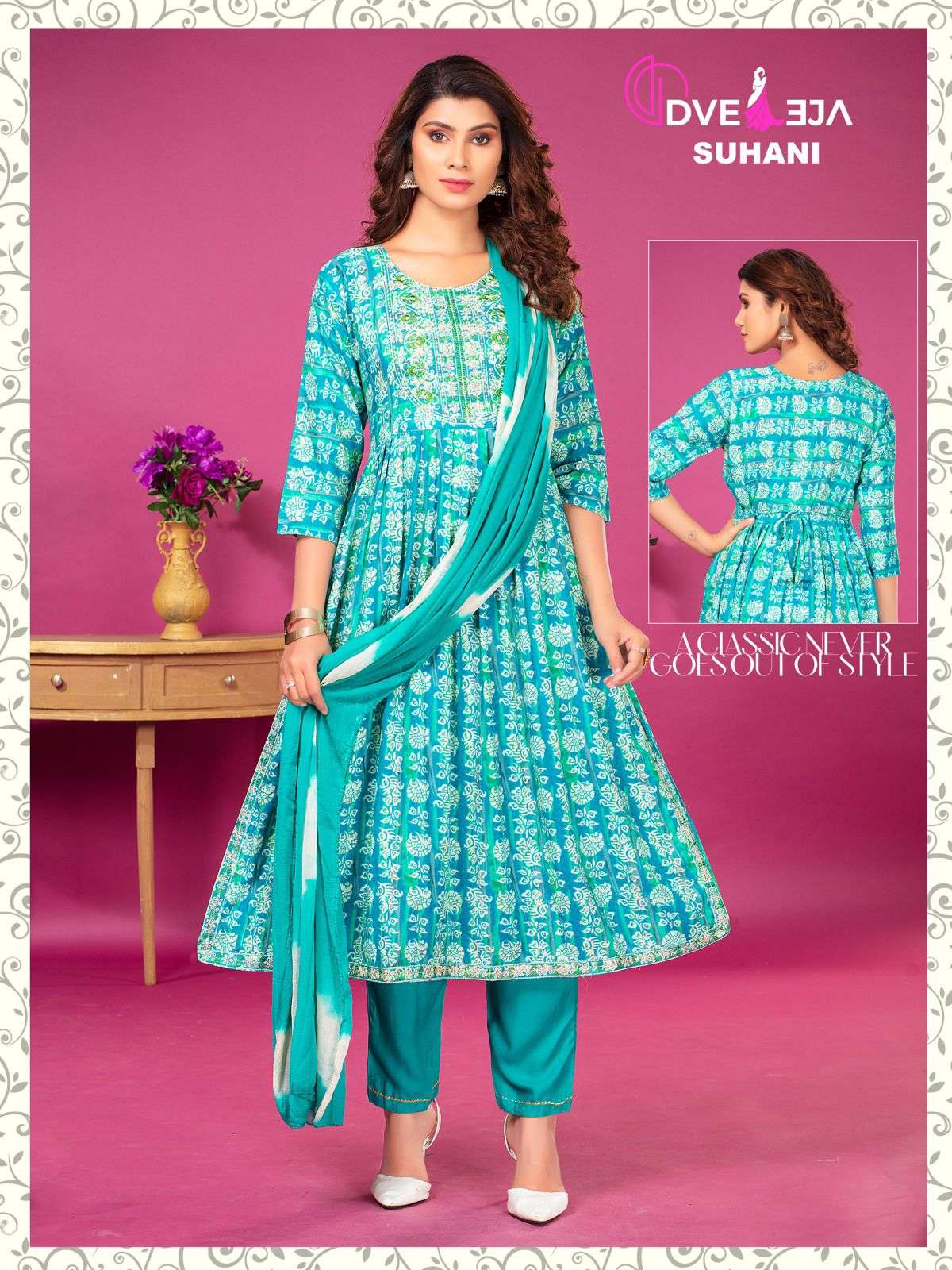 SUHANI VOL-02 BY DVEEJA 1001 TO 1011 SERIES FANCY RAYON EMBROIDERY DRESSES