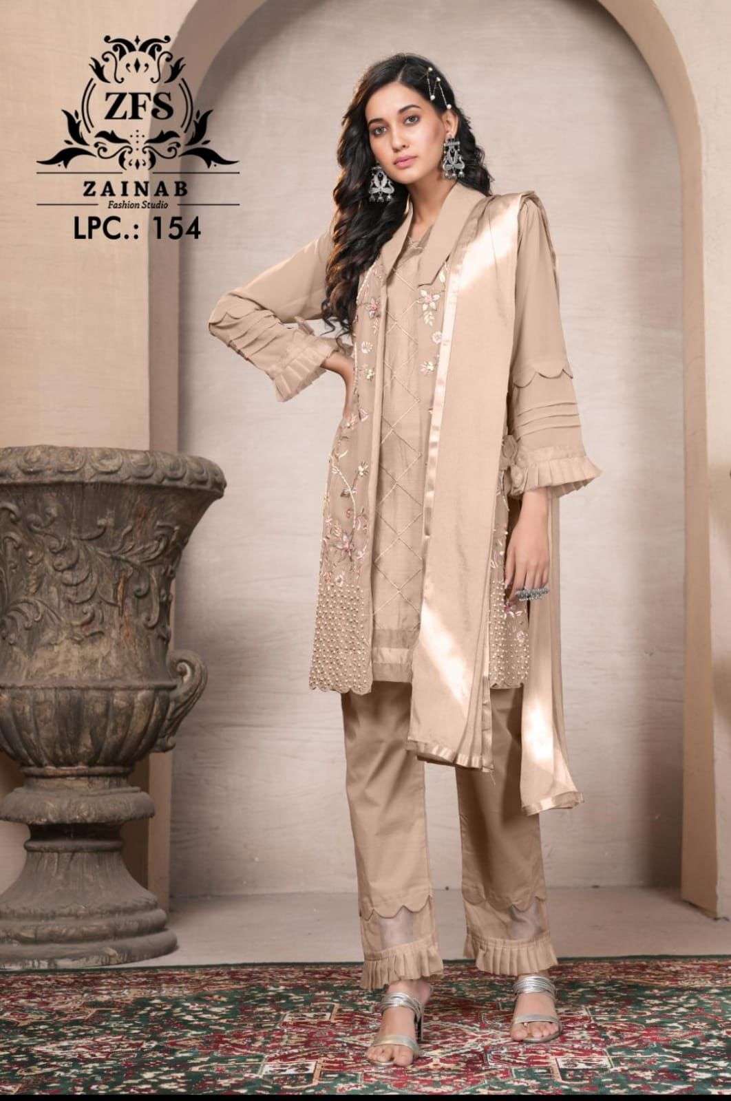 ZF-154 COLOURS BY ZAINAB FASHION FANCY GEORGETTE EMBROIDERY DRESSES