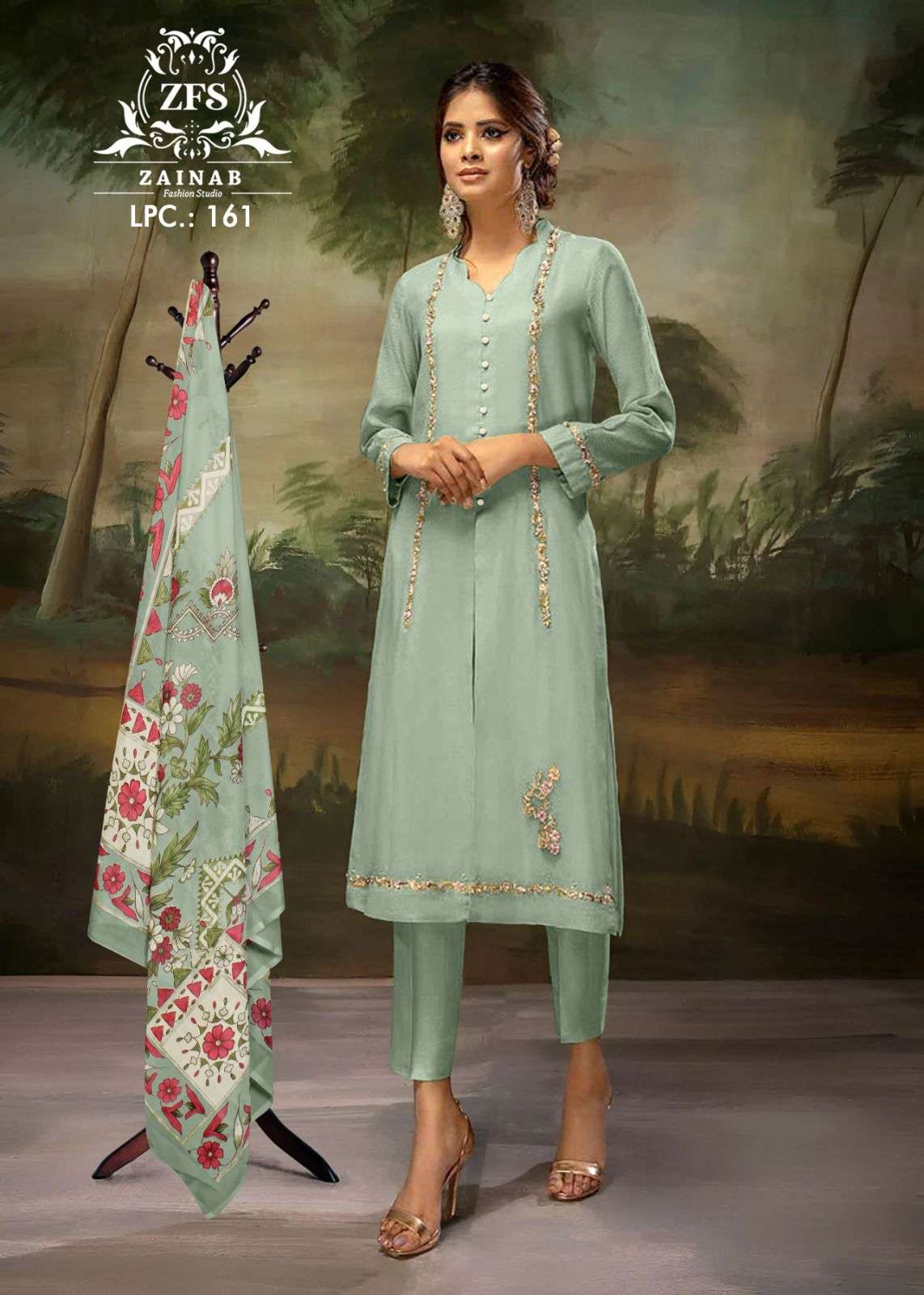 ZF-161 COLOURS BY ZAINAB FASHION FANCY GEORGETTE EMBROIDERY DRESSES