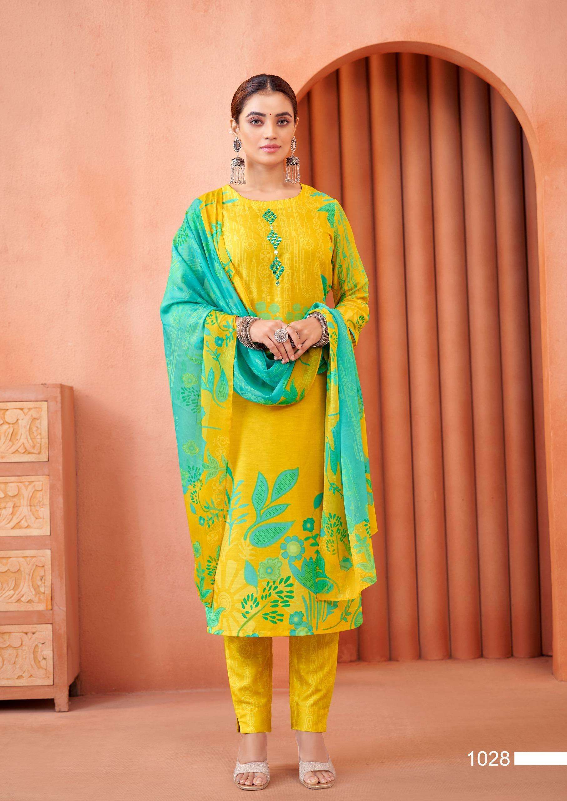 1028 TO 1031 BY ASLIWHOLESALE DESIGNER FACNY MUSLIN PRINTED DRESSES