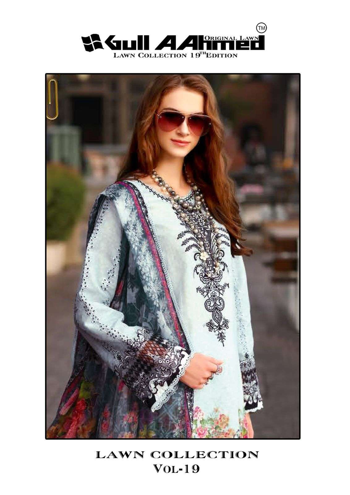 GULL AAHMED VOL-19 BY GULL AAHMED 173 TO 178 SERIES LAWN COTTON PRINTED DRESSES