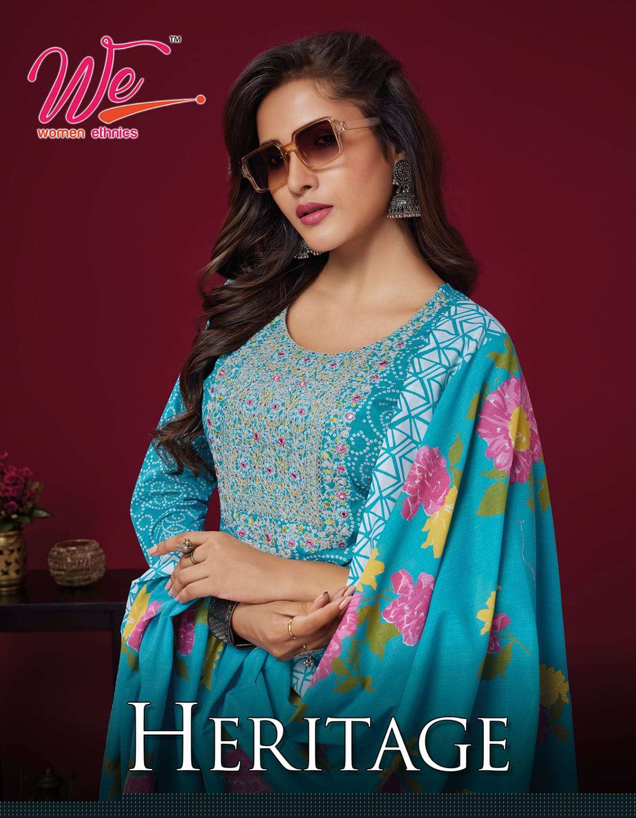 HERITAGE BY WE 5301 TO 5306 SERIES DESIGNER PURE COTTON PRINTED DRESSES