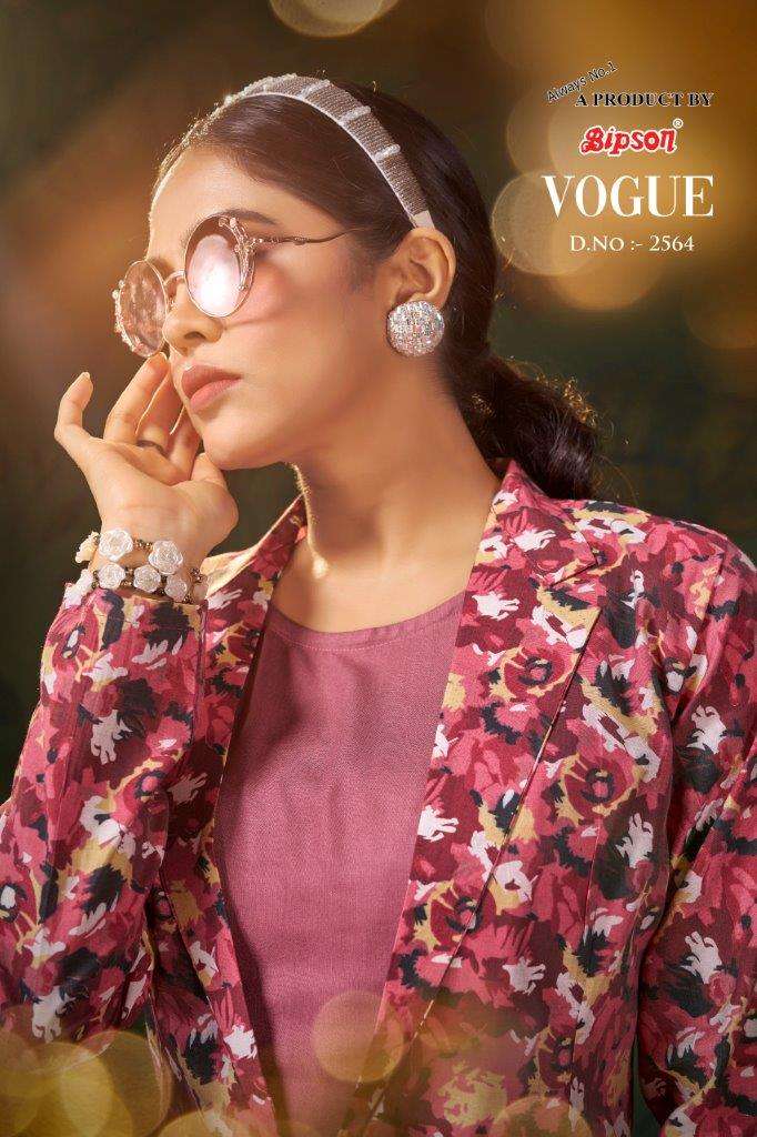 VOGUE 2564 BY BIPSON PRINTS PURE MODAL CHANDERI PRINT CO-ORD SET 