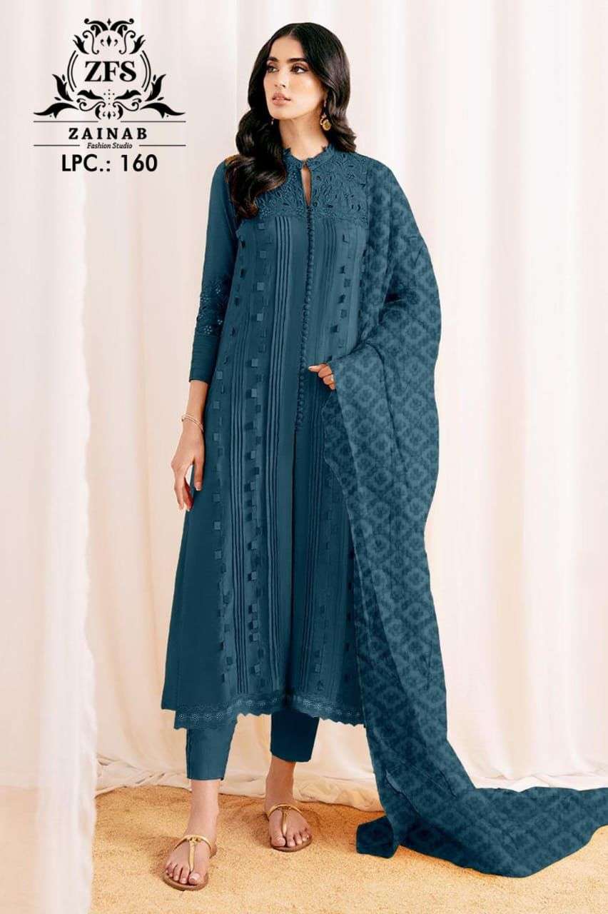 ZAINAB 160 BY ZAINAB FASHION STUDIO DESIGNER COLLCETION GEORGETTE STICTHED DRESSES