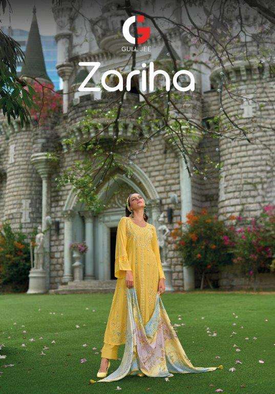 ZARIHA BY GULL JEE 10001 TO 10006 SERIES PURE MUSLIN SILK EMBROIDERY DRESSES