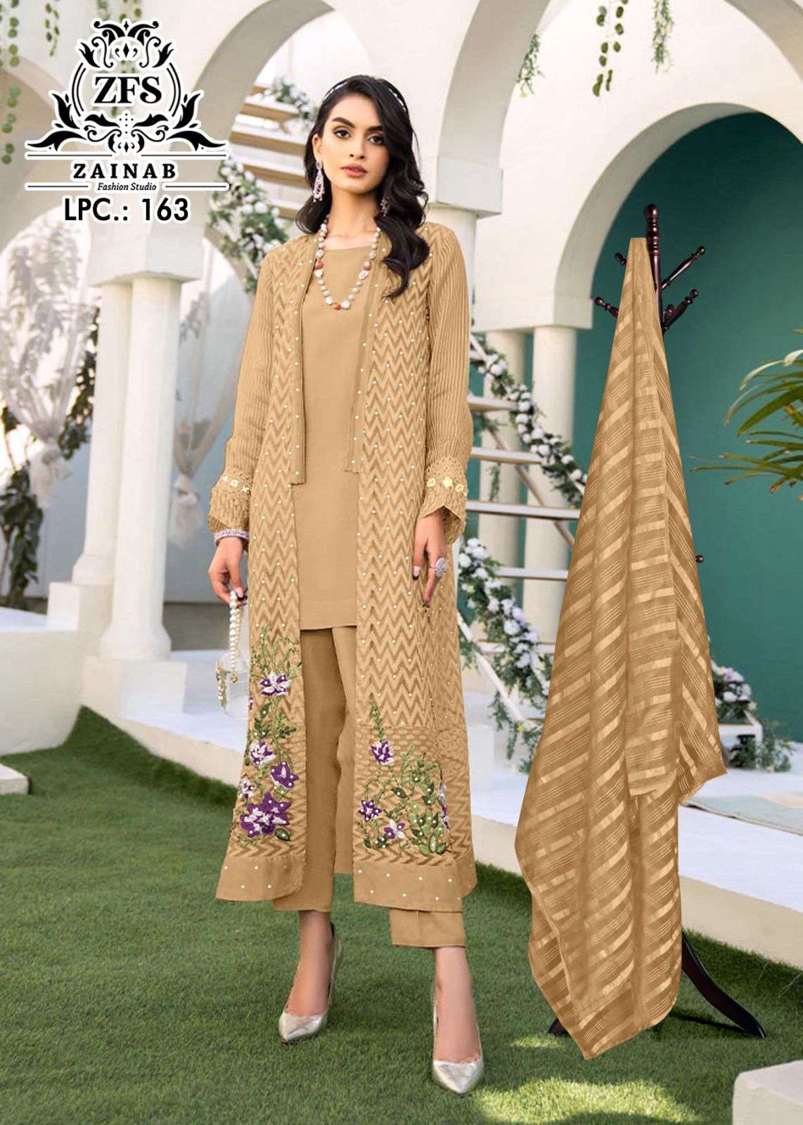 ZF-163 COLOURS BY ZAINAB FASHION FANCY GEORGETTE EMBROIDERY DRESSES