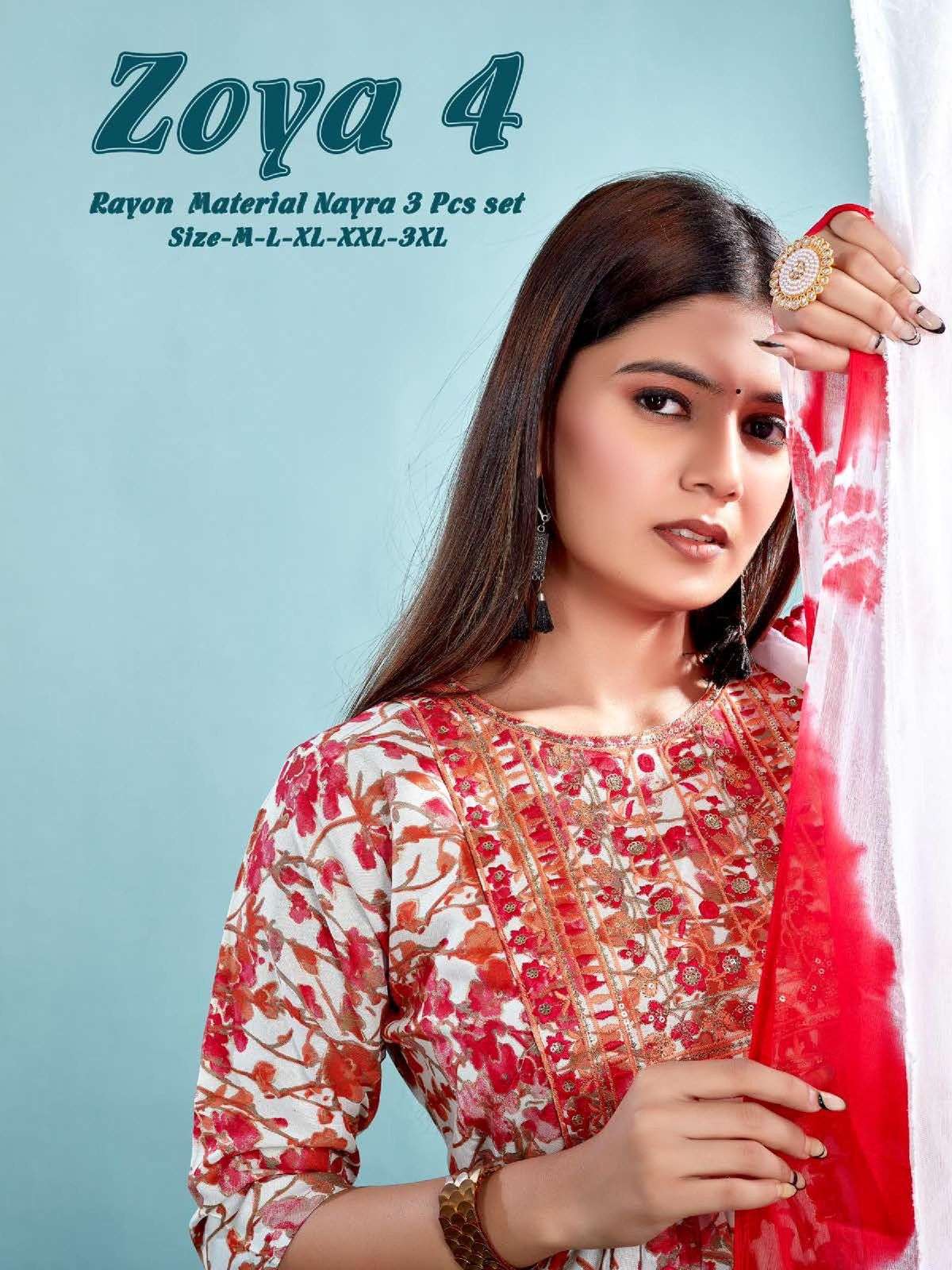 ZOYA VOL-04 BY ASLIWHOLESALE 1001 TO 1008 SERIES RAYON PRINT DRESSES