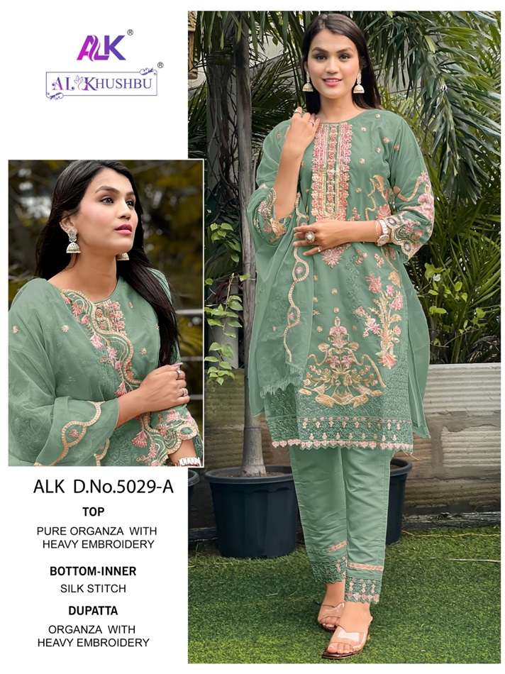 ALK-5029 COLOURS BY AL KHUSHBU HEAVY ORGANZA EMBROIDERY PAKISTANI DRESS