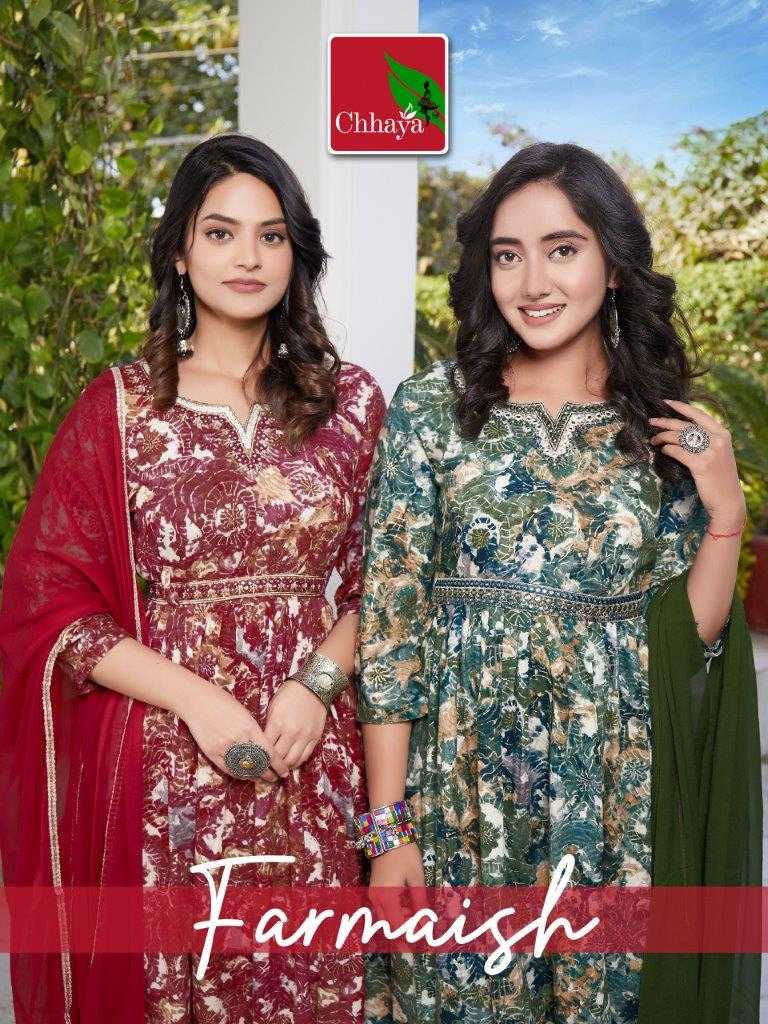 CHHAYA FARMAISH BY ASLIWHOLESALE DESIGNER FACNY RAYON PRINT DRESSES