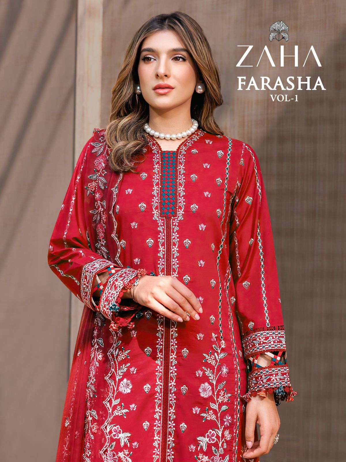 FARASHA VOL-01 BY ZAHA 10314 TO 10317 SERIES CAMBRIC COTTON PAKISTANI DRESSES