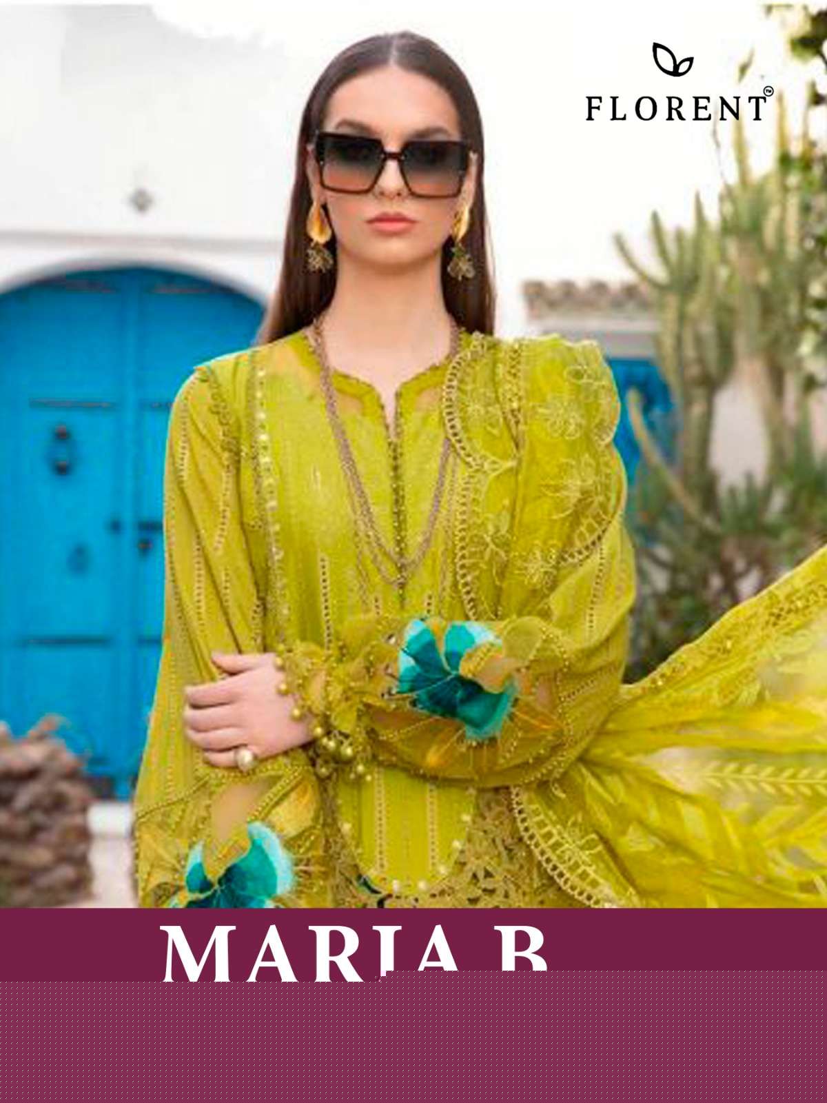FLORENT MARIA B VOL-1 BY ASLIWHOLESALE HEAVY COTTON EMBROIDERY DRESSES