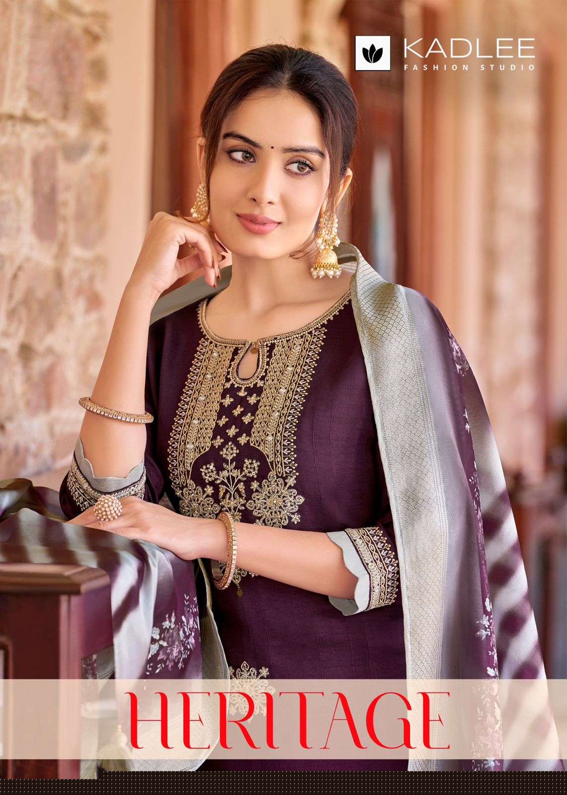 HERITAGE BY KADLEE 1001 TO 1006 SERIES FANCY VISCOSE HANDWORK DRESSES